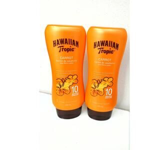 2 x Hawaiian Tropic Carrot Lotion Sunscreen SPF 10 240 mL (8.11 Oz) Hard to Find